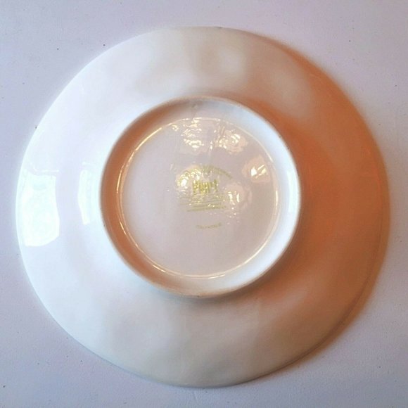 PIER 1 Salad Plates Green Set of 2 - Circles Cerchi made in Italy Pottery - Picture 3 of 4